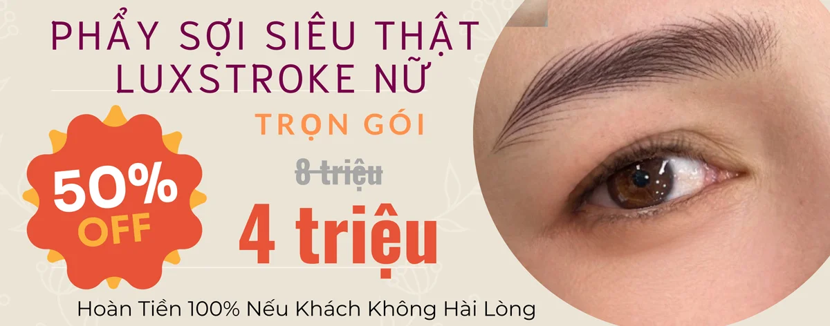 Điêu Khắc Chân Mày Nữ, Phẩy Sợi Siêu Thật LuxStroke Nữ