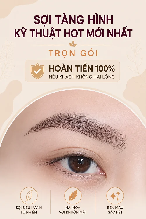 Phẩy Sợi Lông Mày Tàng Hình Tự Nhiên Tại Luxie