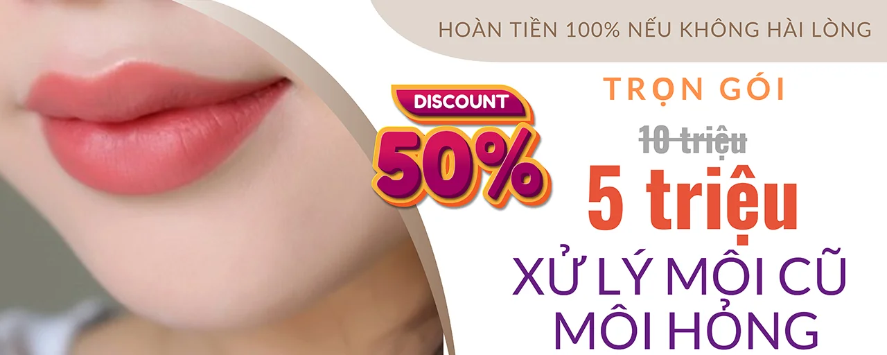 Khắc phục môi bết màu & phun màu mới