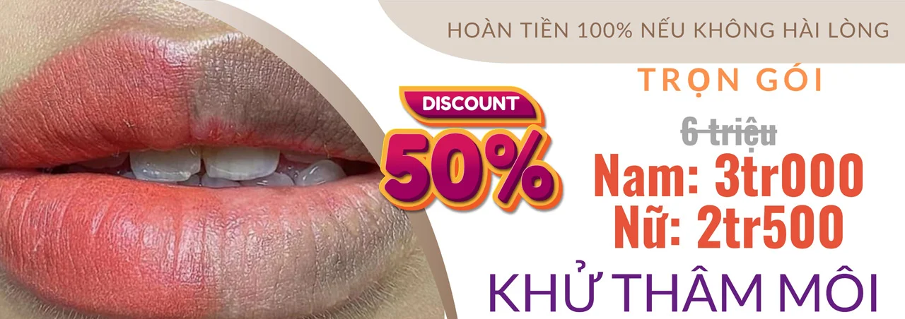 Khử thâm môi Nam / Nữ, cải thiện sắc tố, hồng hào tươi tắn