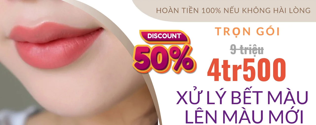 Khắc phục môi bết màu & phun màu mới