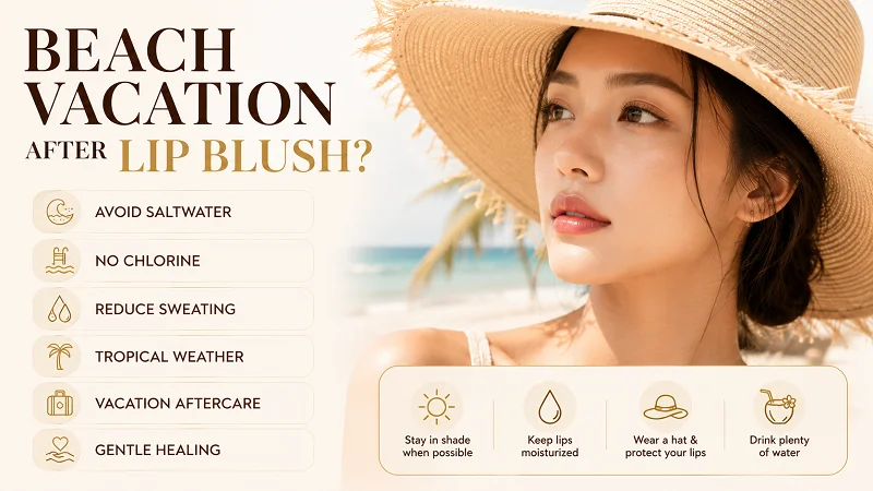 Lip blush after beach vacation guide Lip blush after beach vacation guide
