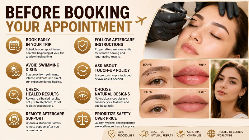 Beauty tattoo appointment travel tips Beauty tattoo appointment travel tips