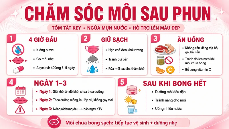 Hướng dẫn của chuyên gia về cách chăm sóc môi sau khử thâm Hướng dẫn của chuyên gia về cách chăm sóc môi sau khử thâm