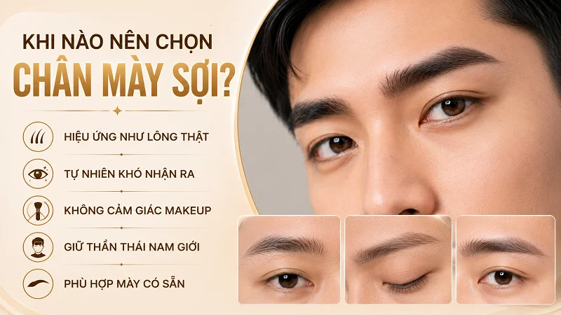Chân mày sợi là kỹ thuật mô phỏng từng sợi lông mày theo hướng mọc tự nhiên của lông thật. Chân mày sợi là kỹ thuật mô phỏng từng sợi lông mày theo hướng mọc tự nhiên của lông thật.