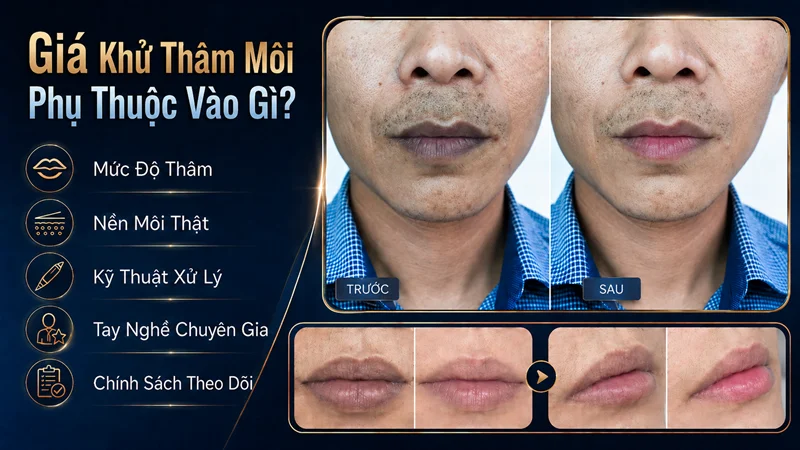 Giá khử thâm môi nam phụ thuộc vào những yếu tố nào? Giá khử thâm môi nam phụ thuộc vào những yếu tố nào?