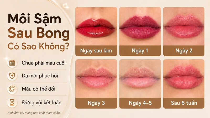 Vì sao môi sau khử thâm bị sậm lại sau bong? Vì sao môi sau khử thâm bị sậm lại sau bong?