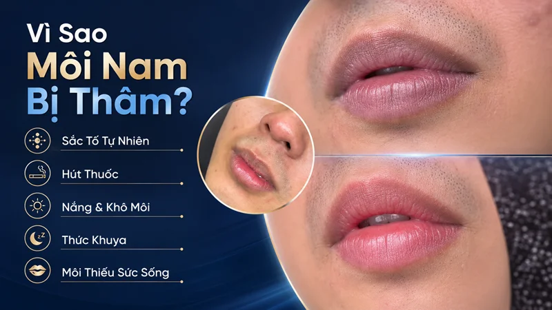 Vì sao môi nam thường bị thâm, xỉn màu hoặc thiếu sức sống? Vì sao môi nam thường bị thâm, xỉn màu hoặc thiếu sức sống?